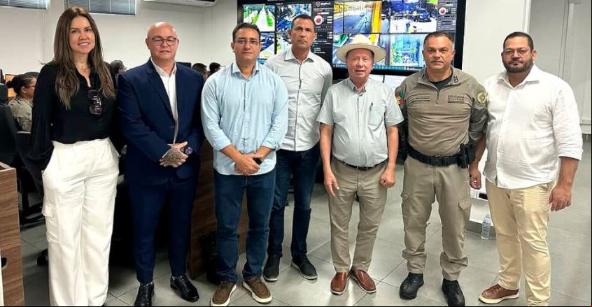 Prefeito de Sinop e comitiva conhecem em Porto Alegre sistemas inovadores de segurança