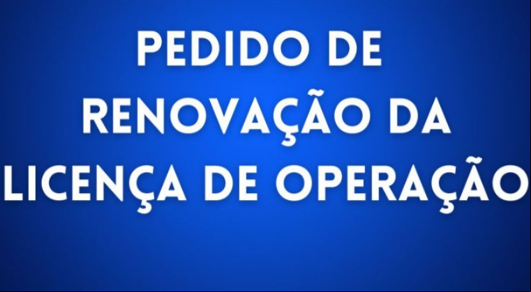 A A P Granja & Cia Ltda torna público pedido de renovação de Licença de Operação